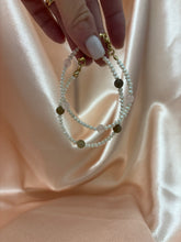 Načítať obrázok do zobrazovača galérie, Náramky s pravými perlami a polodrahokamami – LABRADORIT RUŽENÍN