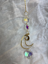 Načítať obrázok do zobrazovača galérie, Lapač slnka mesiac jeden krištáľ